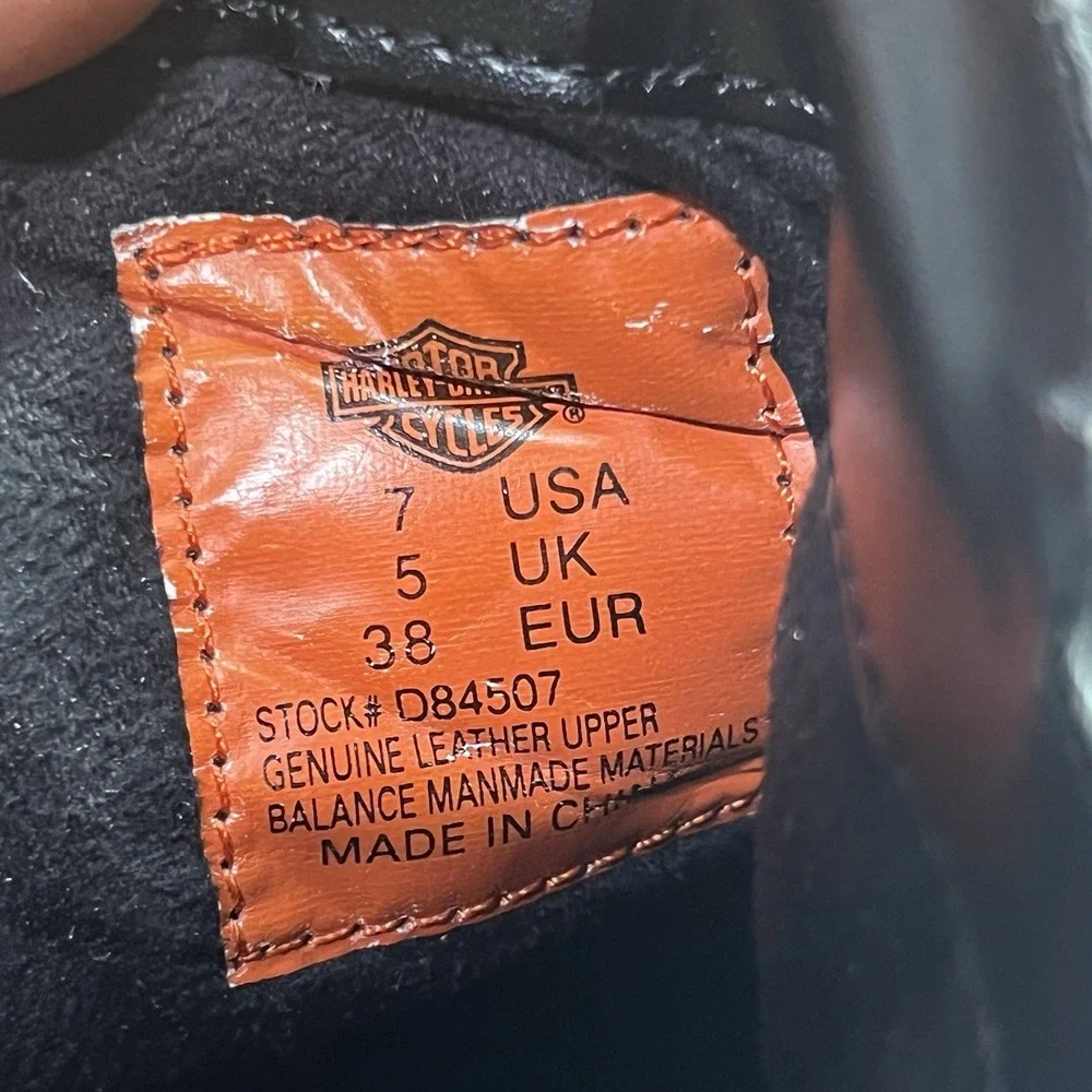 Harley-Davidson Bridgit Shootie Black 4-Inch Boots Inside Zipper D84507 Size 7 - Picture 13 of 13